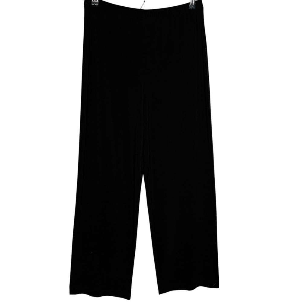 Joseph Ribkoff Black Wide Leg Relaxed Fit Pull On Slinky Pants Size 10